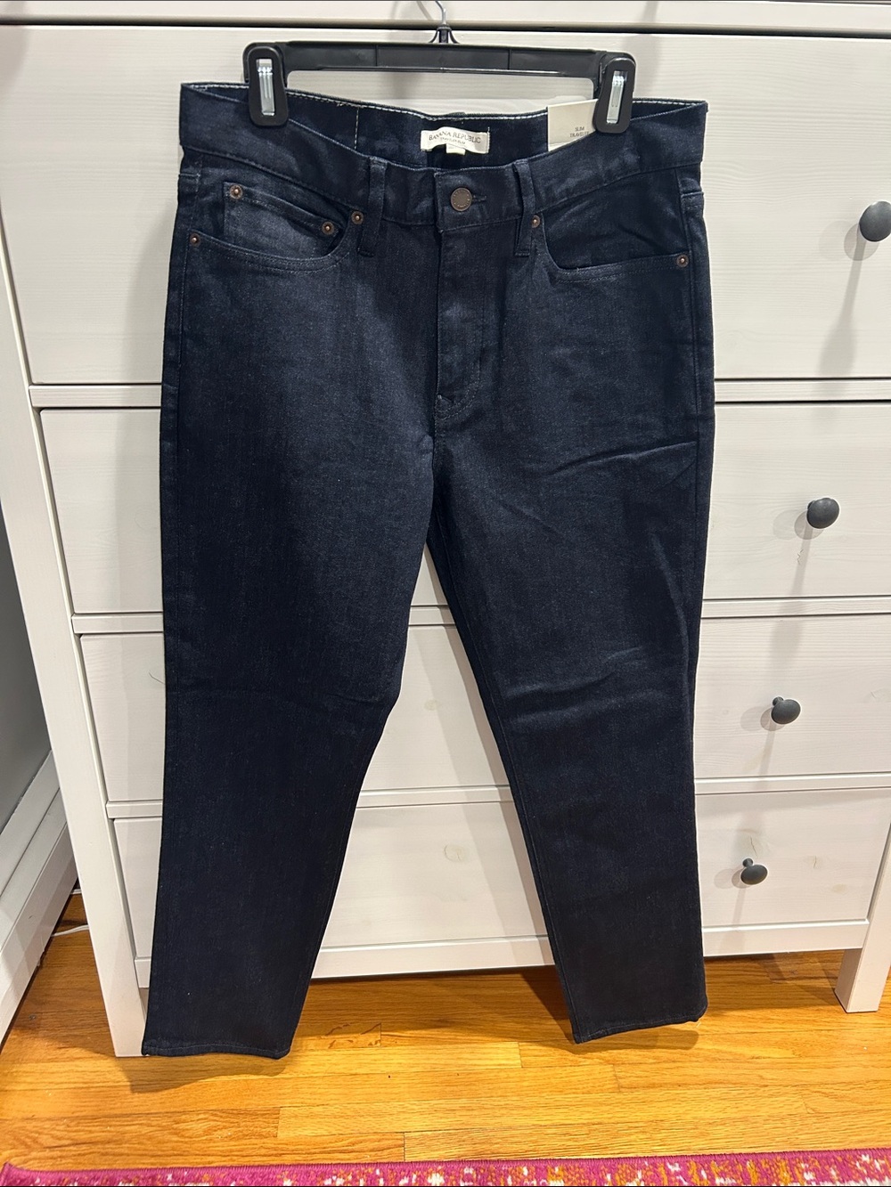 Men's Banana Republic Rinse Dark Wash Blue Jeans
